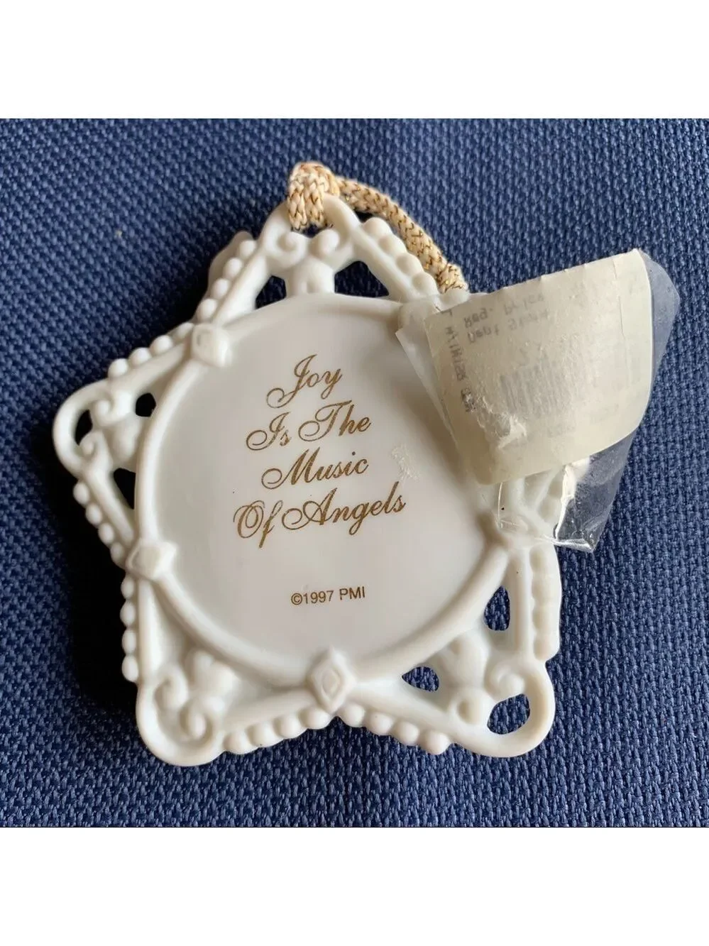 PRECIOUS MOMENTS 3-D vintage angel ornaments set/3